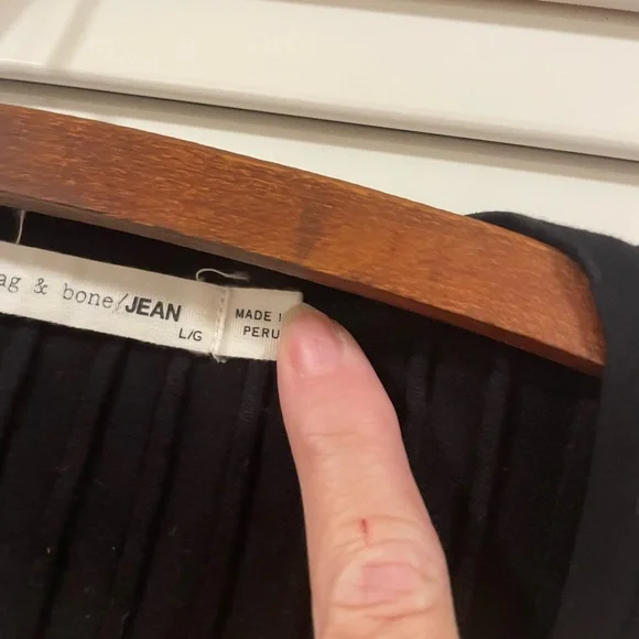 Rag & Bone asymmetrical Ribbed Black dress. Detailed back - Picture 9 of 12